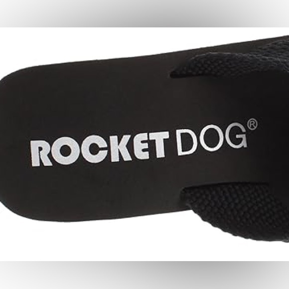 New In! Rocket Dog Solid Black Ultra Platform Wedge Sandal - Picture 6 of 11